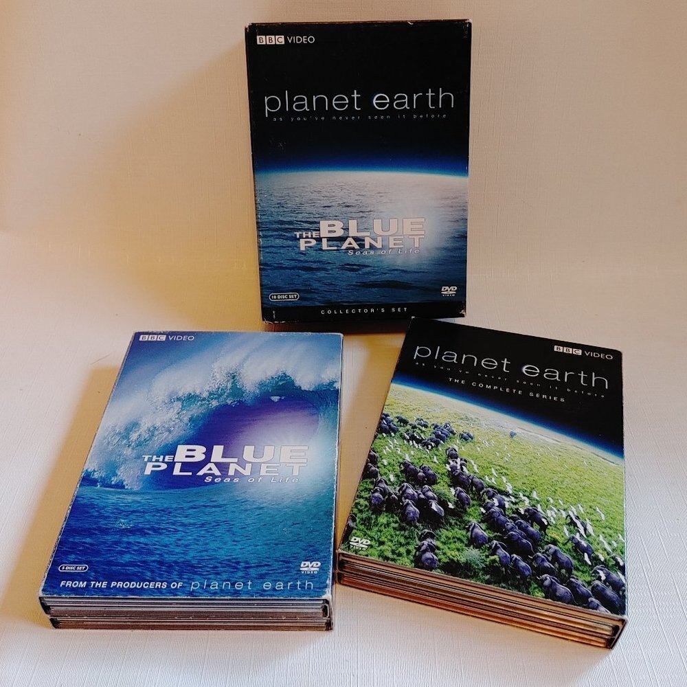 BBC Planet Earth and The Blue Planet Sea of Life Box Set Complete 10 dis…
